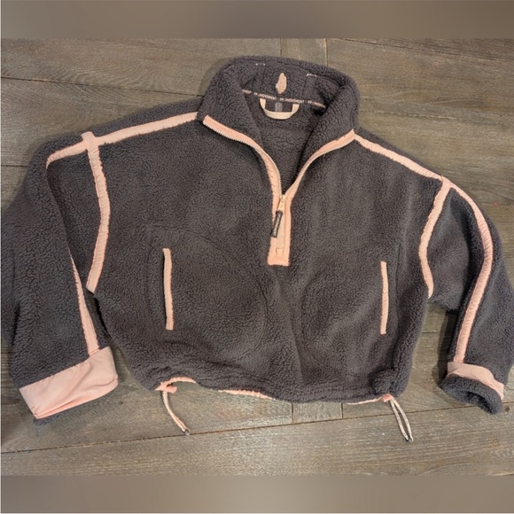 Free People Purple and Pink Fleece Jacket - Picture 2 of 4